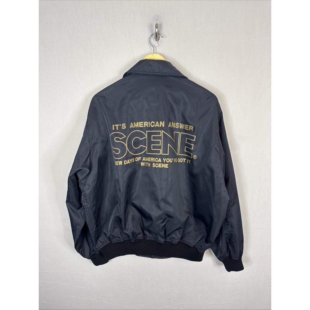 Vintage SCENE Coach Jacket Made in Japan Nylon Back Graphic‎ Americana L